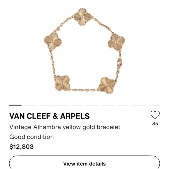 Gold Vintage Alhambra Bracelet - Picture 9 of 10
